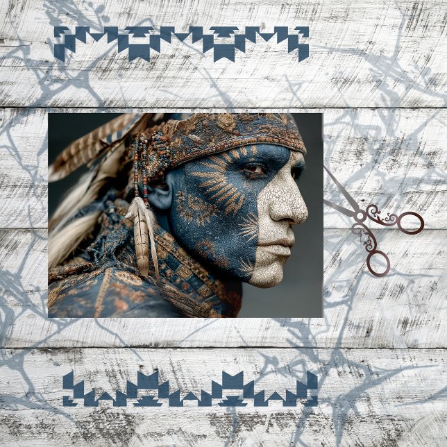 Decoupage American Indian Warrior Chief  Seidenpapier (Von Creator hochgeladen)