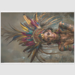 Decoupage Amerikanische Ureinwohner Aponi bedeutet Seidenpapier