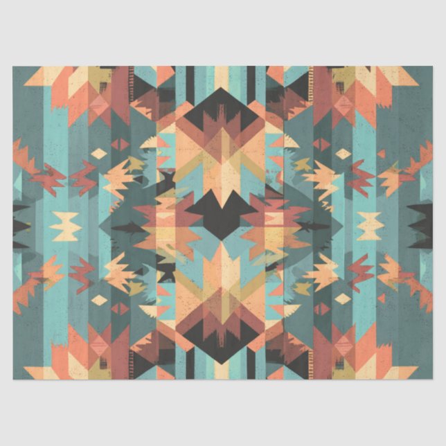 Decoupage Amerikanische Ureinwohner Textile Art Seidenpapier (Vorderseite)