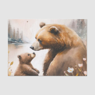 Decoupage Aquarellbärenliebhaber Seidenpapier