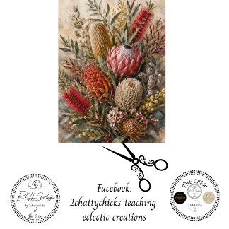 Decoupage Australische einheimische Banksia Botani Seidenpapier