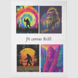 Decoupage Bigfoot For 8 x 10 Canvas Seidenpapier
