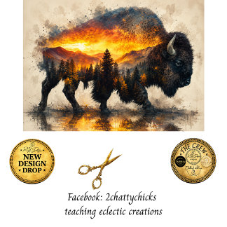 Découpage Bison von Oklahoma Vision of the Frontie Seidenpapier