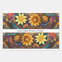 Decoupage Boho Floral Drawer Fronts 29x8"  Geschenkpapier Set