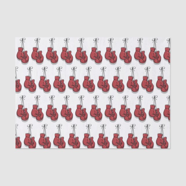 Decoupage Boxing Birthday Red Gloves Seidenpapier (Vorderseite)