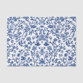 Decoupage Chinoiserie Blue Floral Seidenpapier