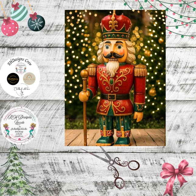 Decoupage Classic Nutcracker Red Green  Seidenpapier (Von Creator hochgeladen)
