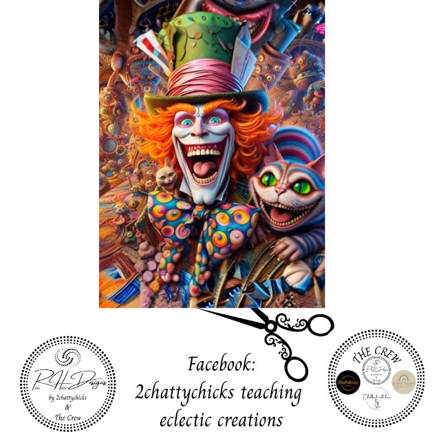 Decoupage Clown & Cat Chaos Enchanted Forest  Seidenpapier (Von Creator hochgeladen)