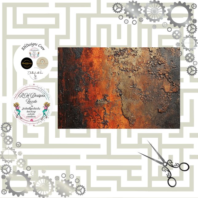 Decoupage Copper Patina Imitats beenden Seidenpapier (Von Creator hochgeladen)