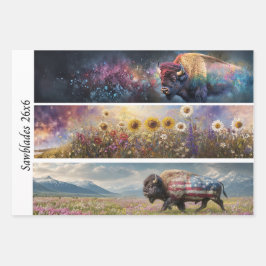 Decoupage Cosmic Bison Wildflower Handsaw Designs  Geschenkpapier Set