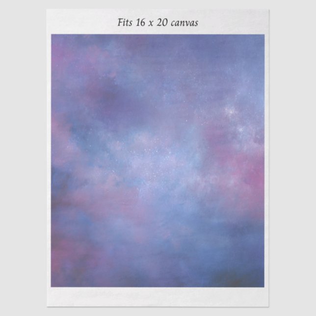 Decoupage Cosmic Nebula Backdrop Mermaid 16x20  Seidenpapier (Vorderseite)