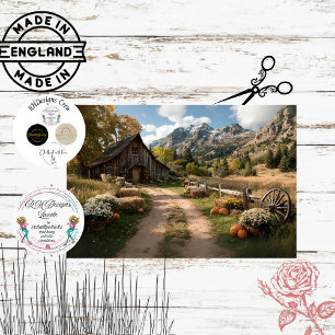 Decoupage Country Side England Herbstlandschaft Seidenpapier