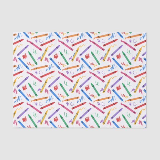 Decoupage Crayons Geburtstagsparty Kids Seidenpapier (Vorderseite)