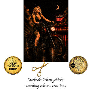 Decoupage Crimson Moon passt zu Moonlit Ruby  Seidenpapier