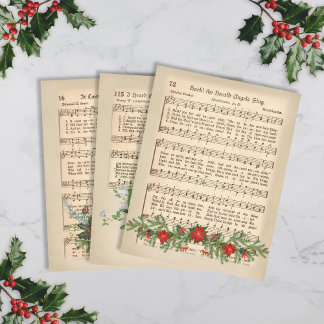 Découpage de la feuille de musique de Noël - Set 1