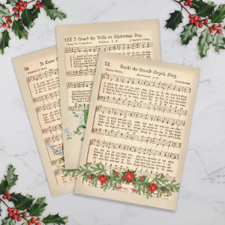 Découpage de la feuille de musique de Noël - Set 1