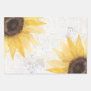 Découpage de tournesol rustique Papier floral rura