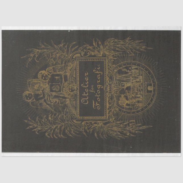 Decoupage der Black Cabinet Card Seidenpapier (Vorderseite)