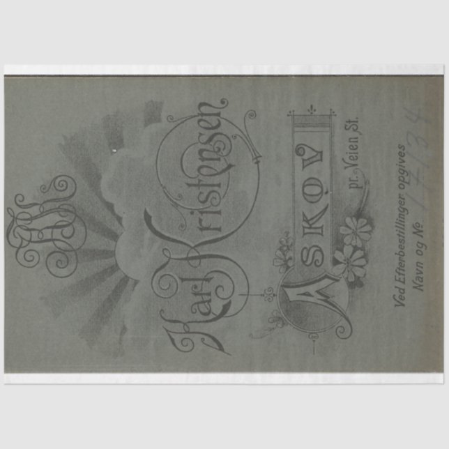 Decoupage der Green Cabinet Card Seidenpapier (Vorderseite)