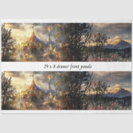 Decoupage Drawer Front Big Top Carnival Panel  Seidenpapier