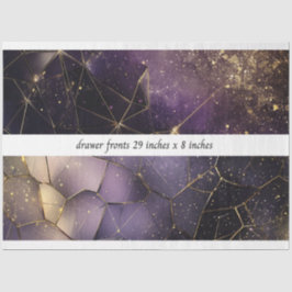 Decoupage Drawer Fronts 29x8 Geometric Cosmic  Seidenpapier