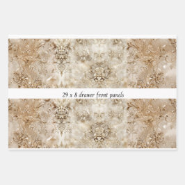 Decoupage Drawer Panel Motif Beige Design  Geschenkpapier Set