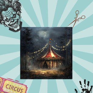 Decoupage Eerie Gothic Circus Zent Seidenpapier
