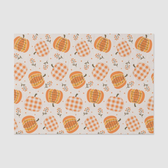 Decoupage Erntedank Menu Pumpkin Seidenpapier (Vorderseite)