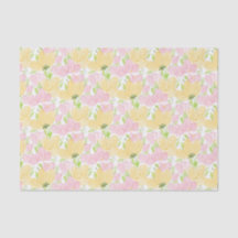 Decoupage Floral Gelb Rosa Farbe