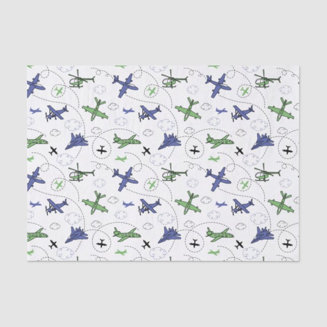 Decoupage Flugzeug Aircraft Seidenpapier (Vorderseite)