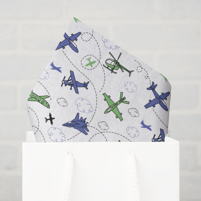Decoupage Flugzeug Aircraft Seidenpapier (Geschenktüte)