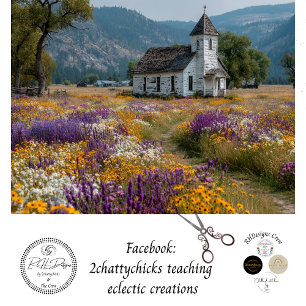 Decoupage Flüstern der Gnadenkirche auf dem Feld Seidenpapier