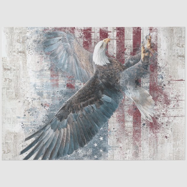 Decoupage Freedom In Flight 4th of July  Seidenpapier (Vorderseite)