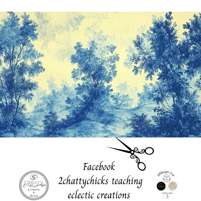 Decoupage French Landcape Blue White Palette Seidenpapier (Von Creator hochgeladen)