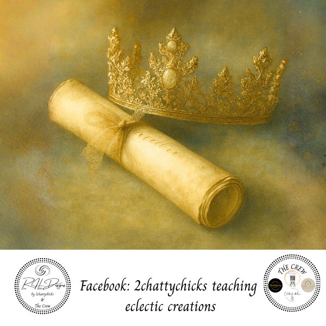 Decoupage Golden Crown Parchment Scroll Seidenpapier (Von Creator hochgeladen)