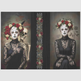 Decoupage Gothic Rose Queen – Dark Romantic Art  Seidenpapier