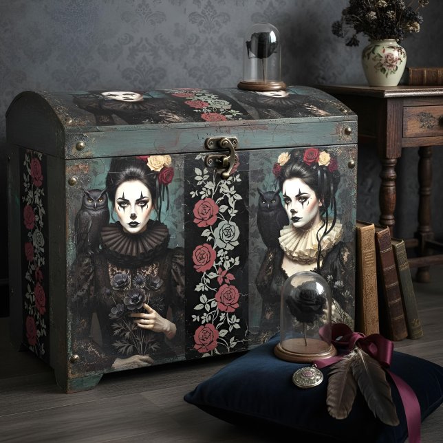 Decoupage Gothic Rose Queen – Dark Romantic Art  Seidenpapier (Von Creator hochgeladen)