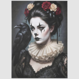 Decoupage Gothic Rose Queen – Dark Romantic Art  Seidenpapier