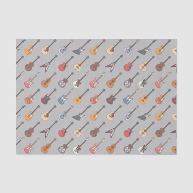 Decoupage Guitar Birthday Party Seidenpapier (Vorderseite)