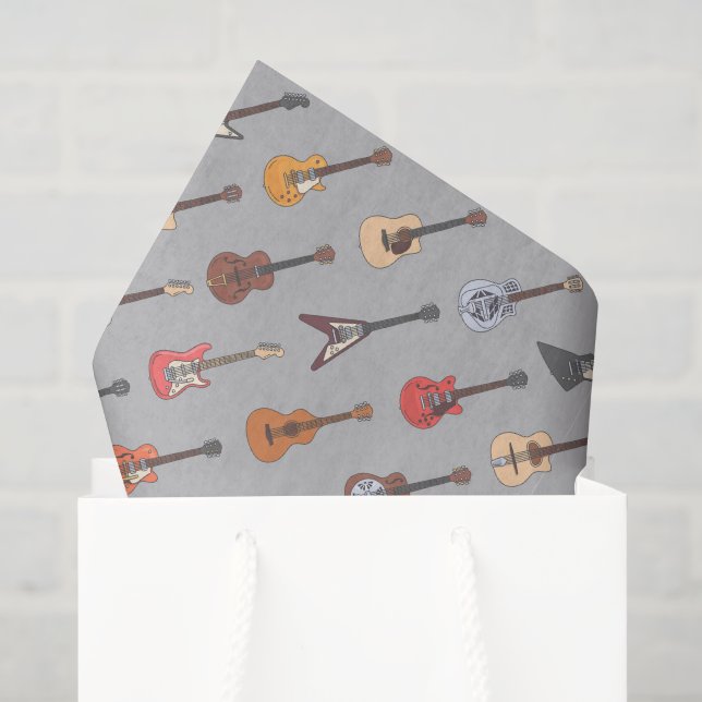 Decoupage Guitar Birthday Party Seidenpapier (Geschenktüte)