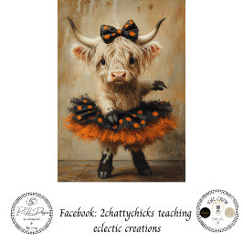Decoupage Halloween Highland Ballerina Whimsy  Seidenpapier