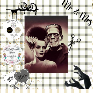 Decoupage Halloween Mr. & Mrs. Bolt Horror Duo Seidenpapier