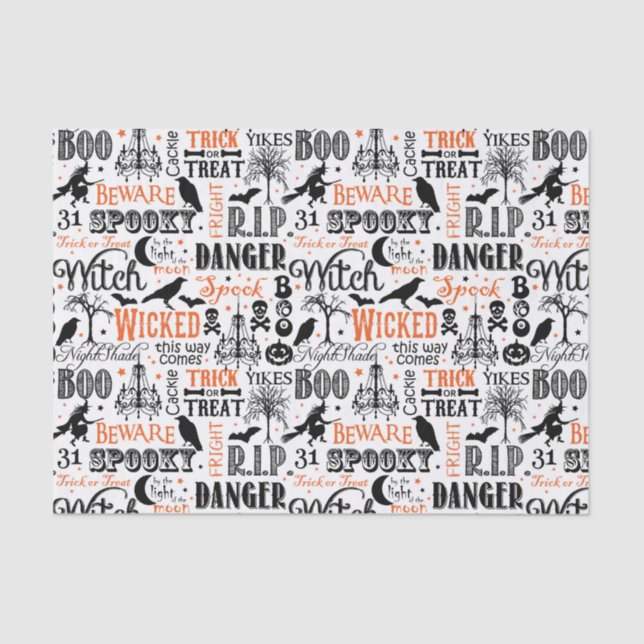 Decoupage Halloween Seidenpapier (Vorderseite)