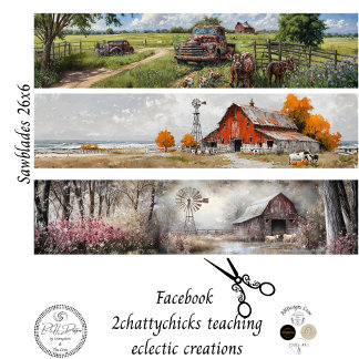 Decoupage Handsaw Rustic Barn, Vintage Truck Seidenpapier