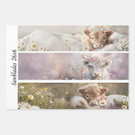 Decoupage Highland Calf Florals Handsaw Designs  Geschenkpapier Set