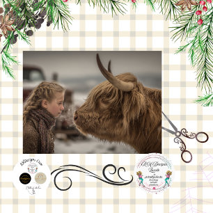 Decoupage Highland Kuh trifft Kindred Spirit Seidenpapier