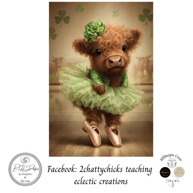 Decoupage Highland St. Patrick Ballerina  Seidenpapier (Von Creator hochgeladen)