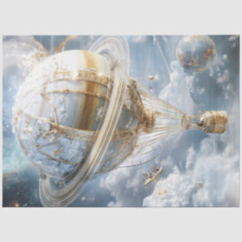 Decoupage Hot Air Ballon sieht aus wie Saturn Seidenpapier