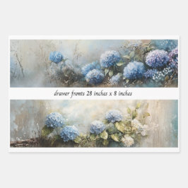 Decoupage Hydrangea Flowers Drawer Fronts 29x8  Geschenkpapier Set
