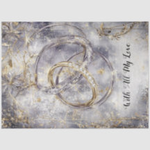 Decoupage Intertwing Rings Save the Date